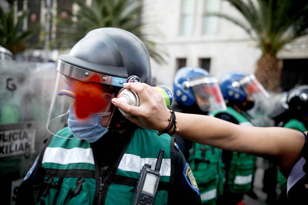 Meksiko protest abortus sukobi policija žene fotografije