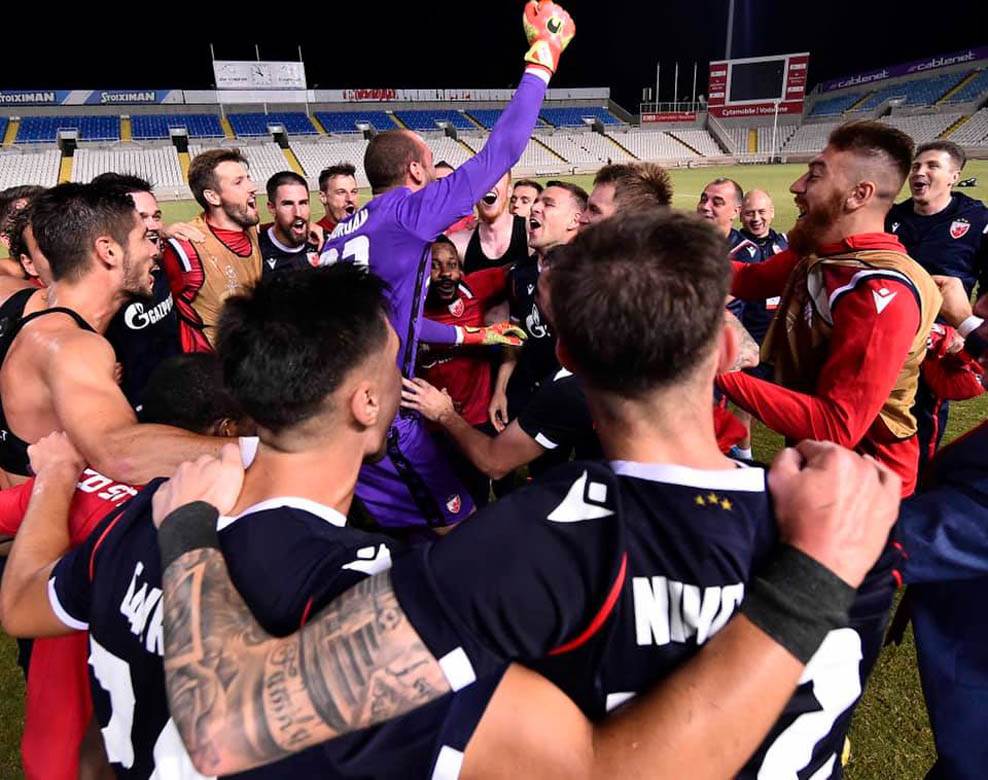 Crvena Zvezda Liga Evrope utakmica Marko Gobeljić Katarina Grujić čestitala pobedu