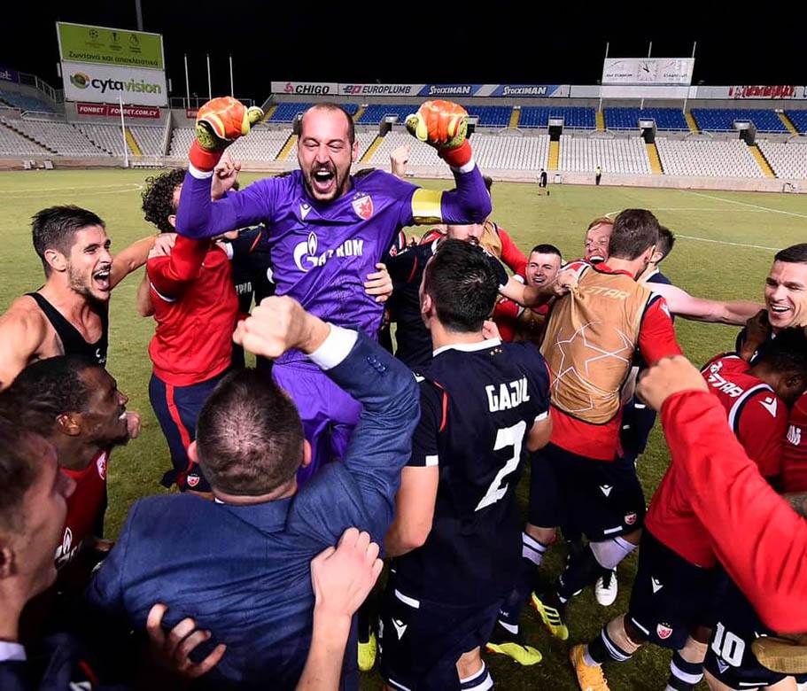 Crvena Zvezda Liga Evrope utakmica Marko Gobeljić Katarina Grujić čestitala pobedu