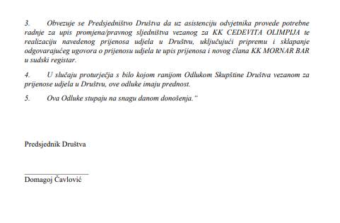 KK Crvena zvezda saopštenje ABA liga