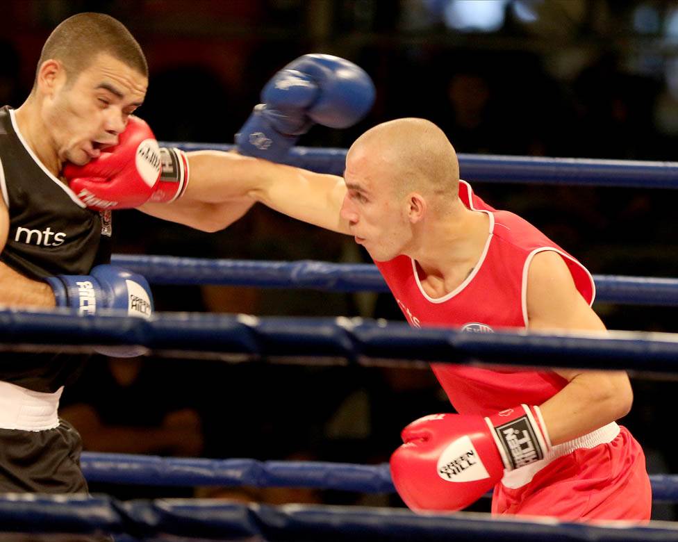 Crvena zvezda-Partizan-boks-Beograd-Trg-Republike-fotografije