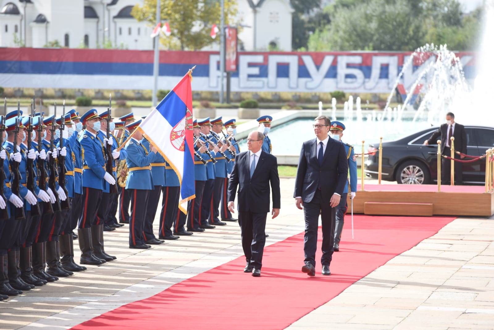 Princ od Monaka-poseta-Beograd-svečani doček-Palata Srbije-Aleksandar Vučić