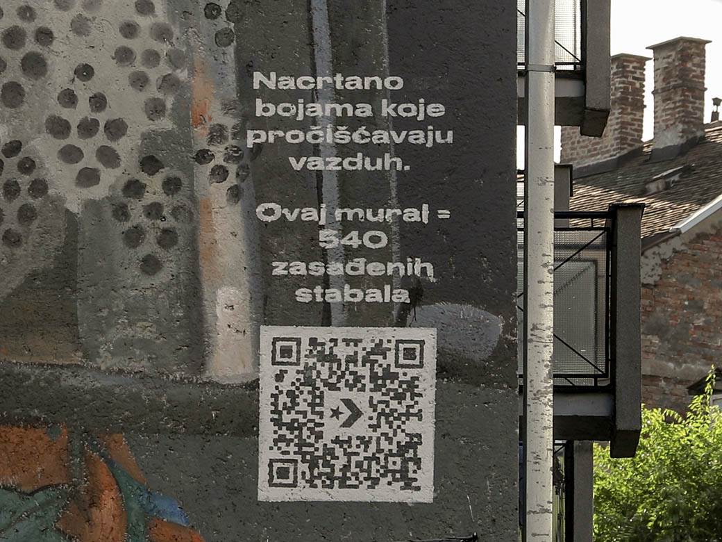 Mural ekološki Beograd Dorćol Artez fotografije