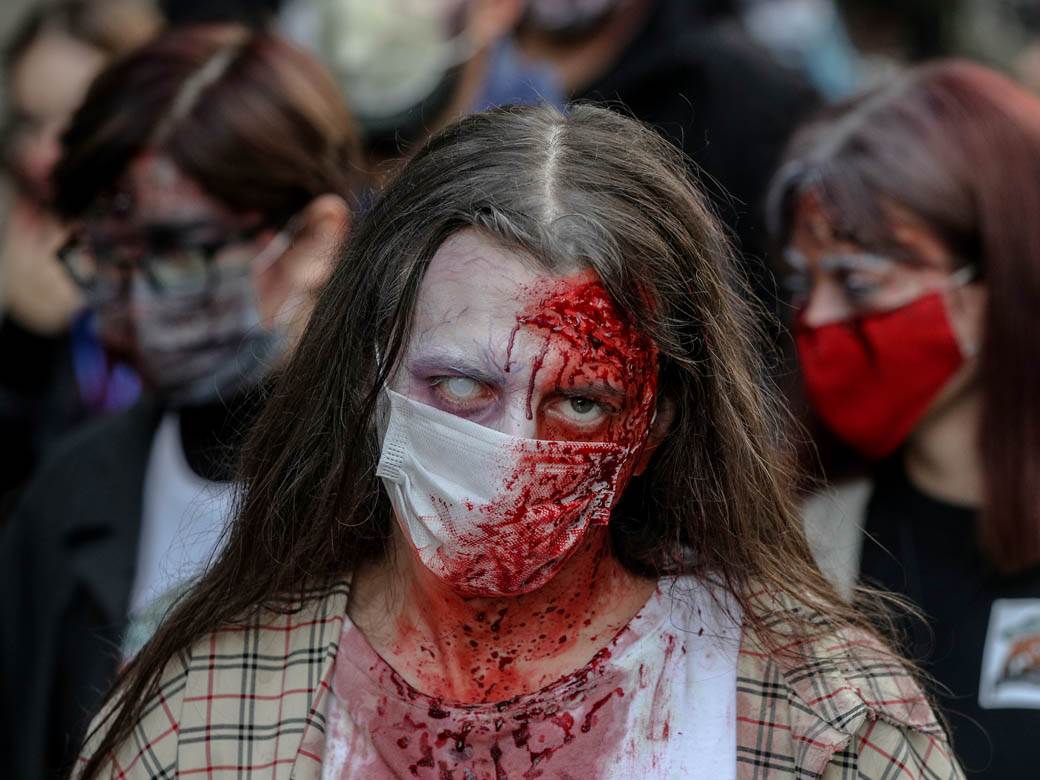 Zombi šetnja 2020 Beograd Festival srpskog filma fantastike fotografije