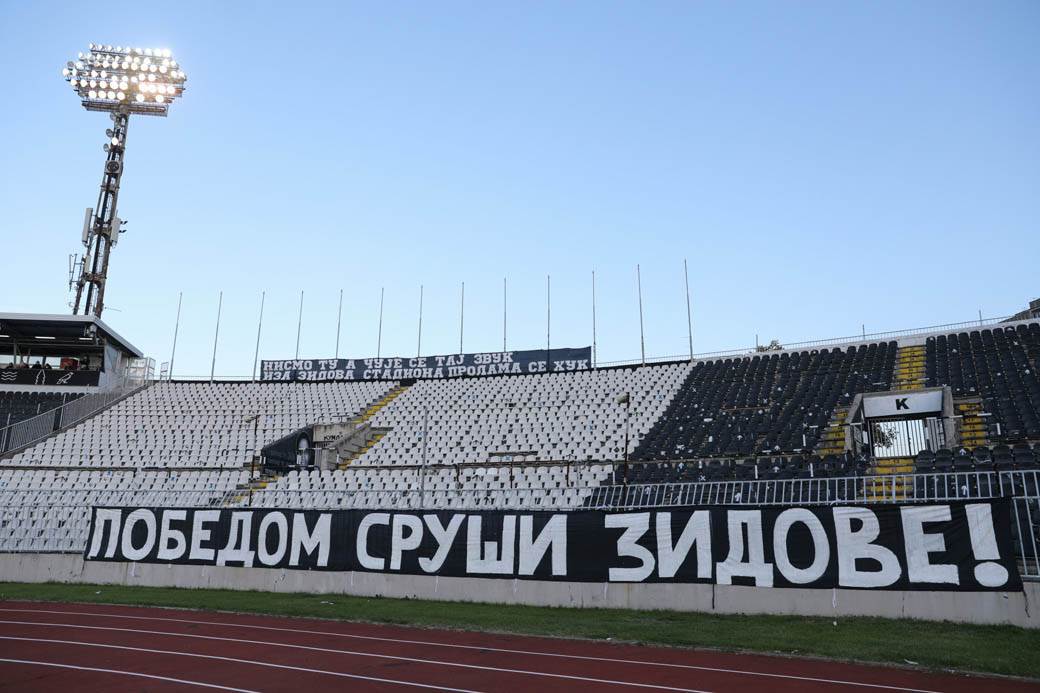 Partizan-Crvena-zvezda večiti derbi bez publike policija stadion Partizana fotografije