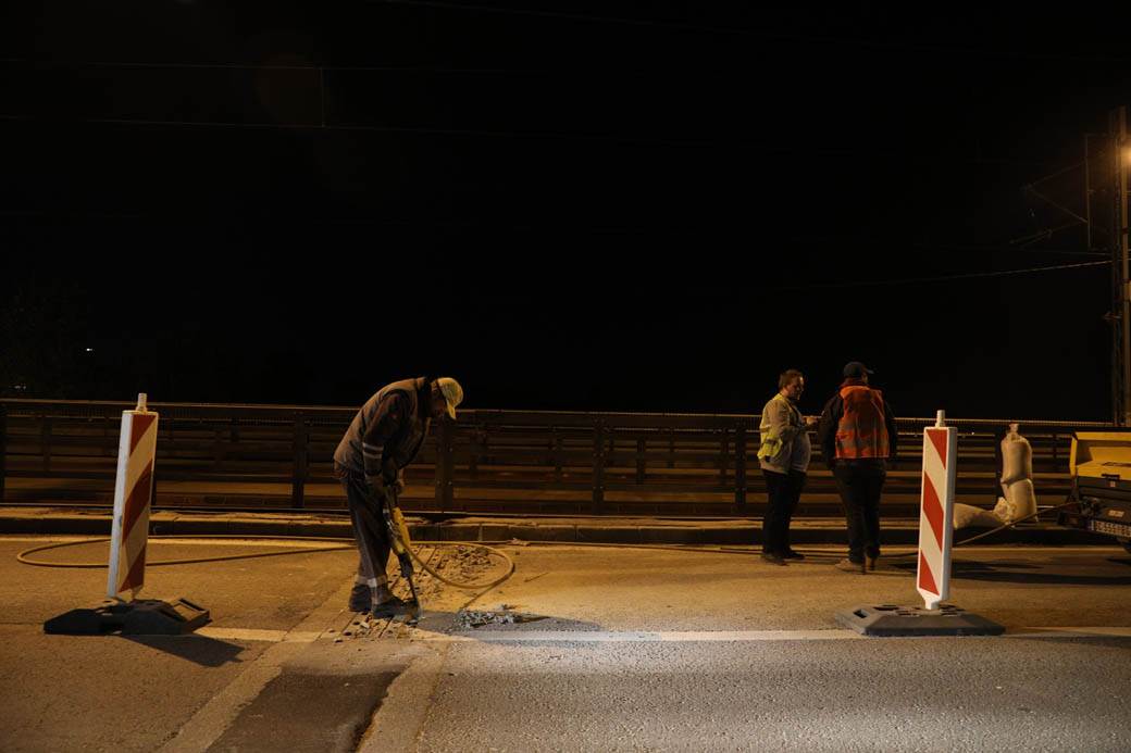 Pančevački most radovi rekonstrukcija gužva u saobraćaju fotografije