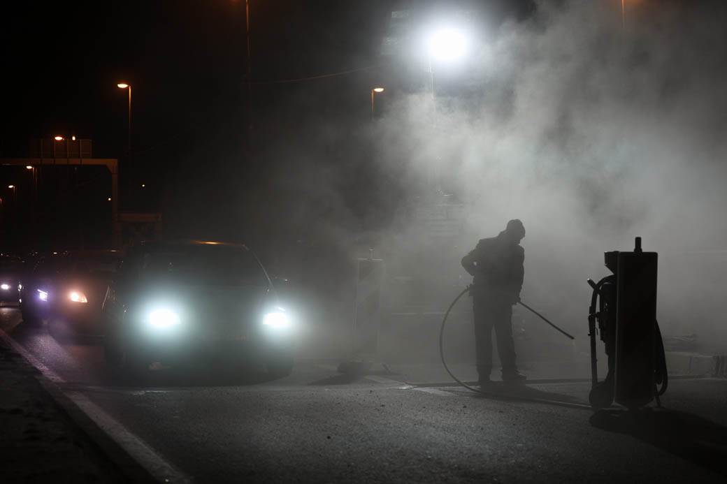 Pančevački most radovi rekonstrukcija gužva u saobraćaju fotografije
