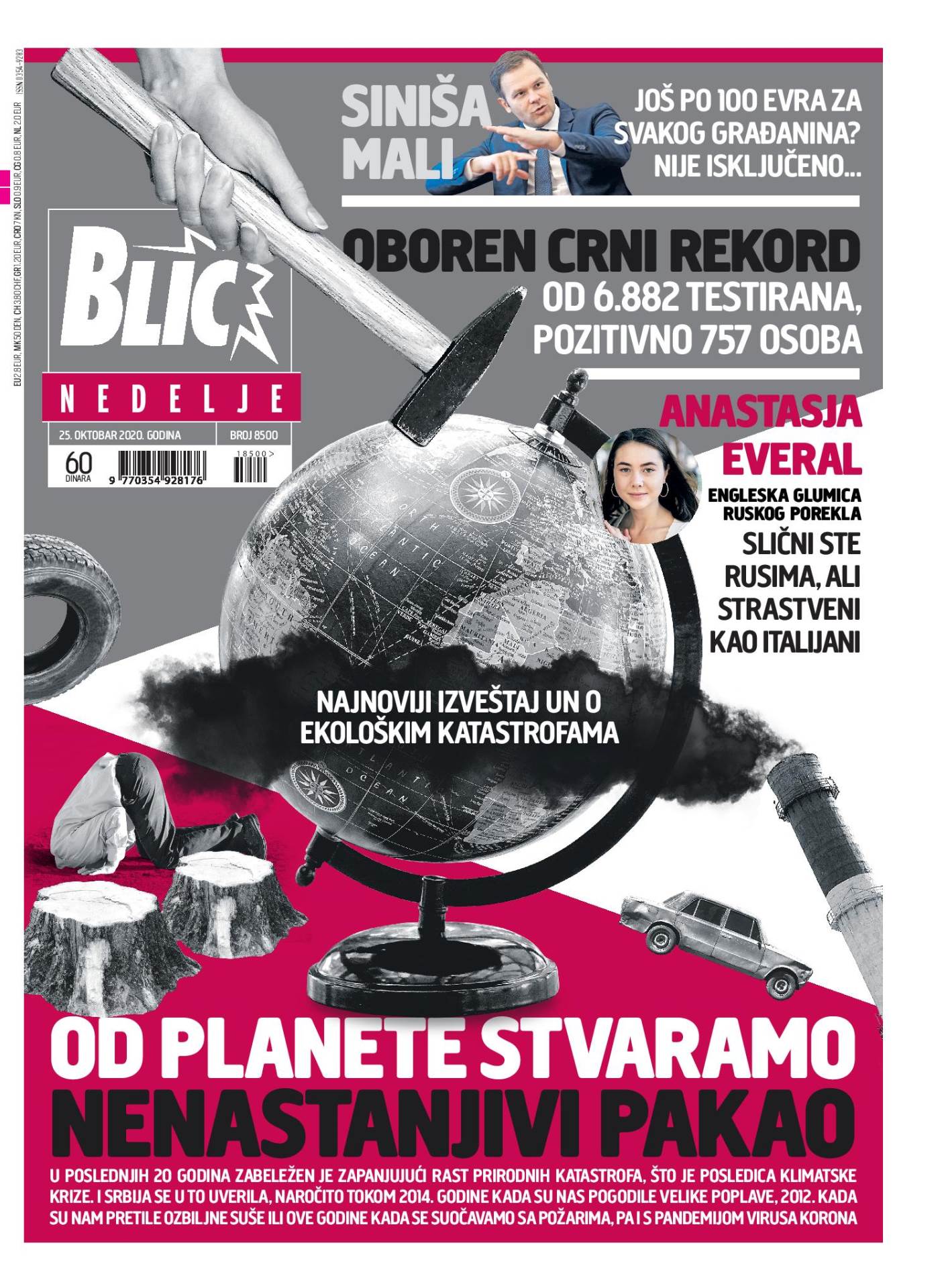 prelistavanje sutrasnje stampe 25 oktobar nedelja