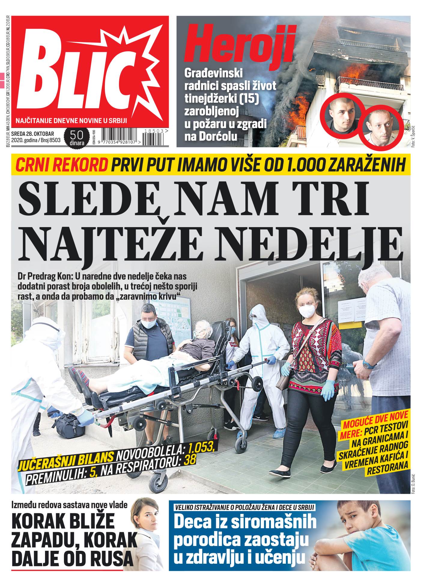 prelistavanje sutrasnje stampe 28 oktobar