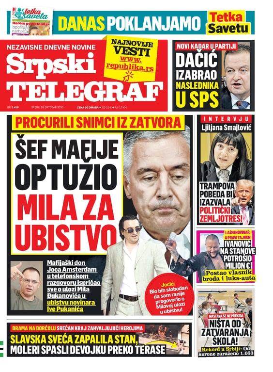 prelistavanje sutrasnje stampe 28 oktobar