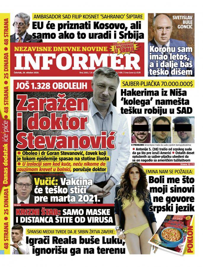 prelistavanje sutrasnje stampe 29 oktobar