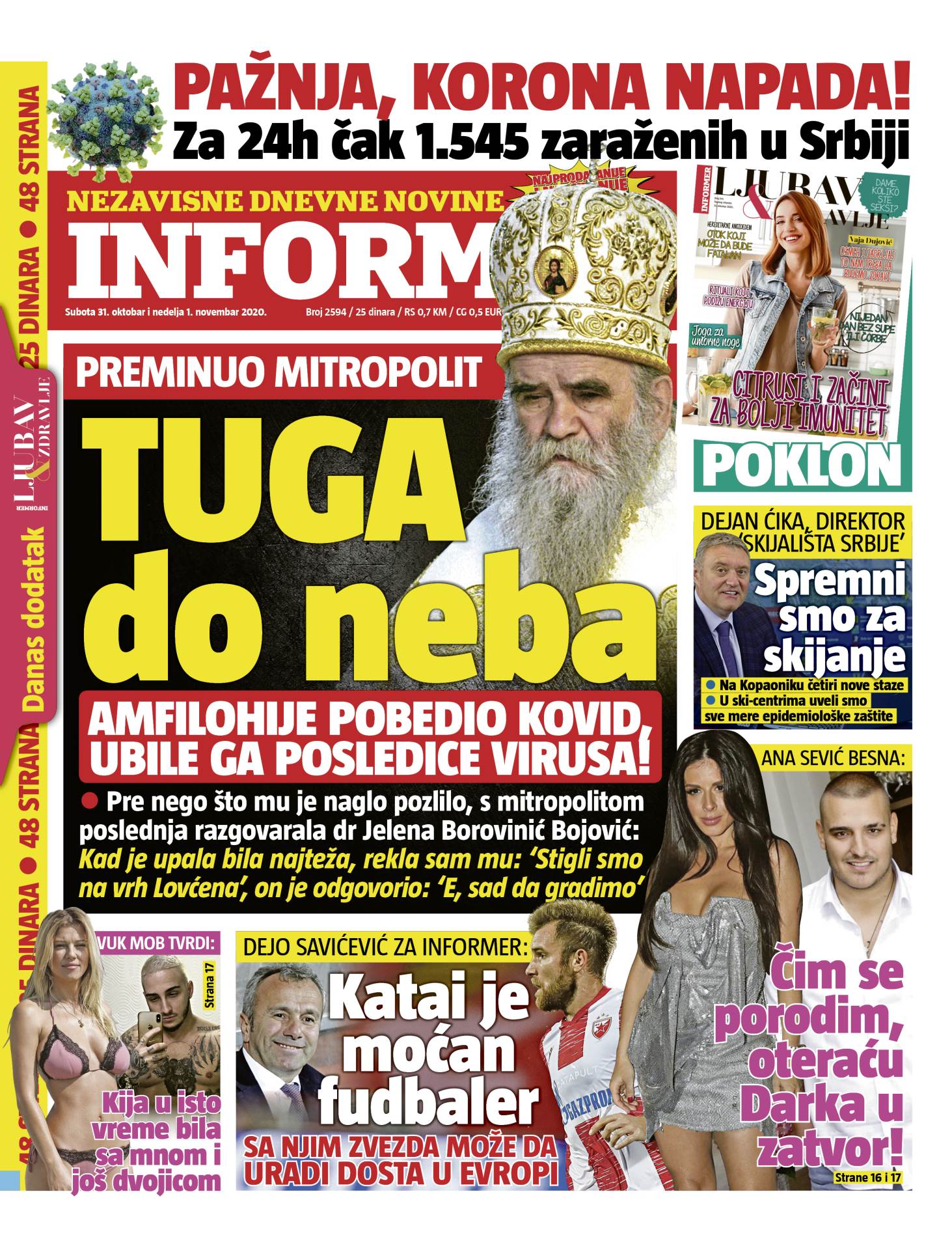 prelistavanje sutrasnje stampe 31 oktobar