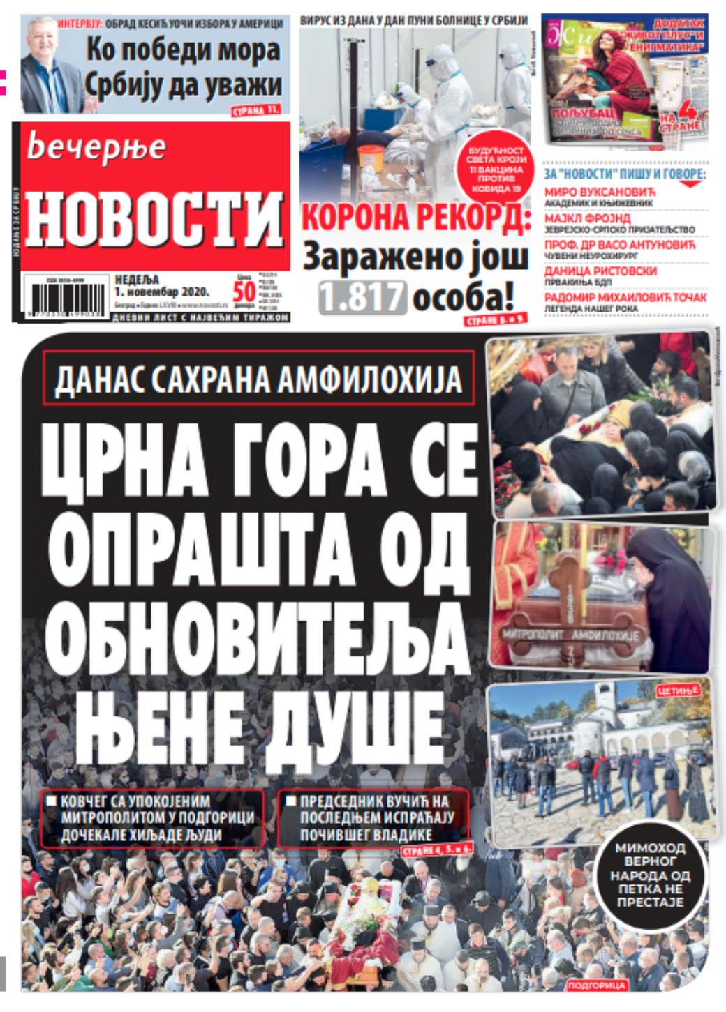 prelistavanje sutrasnje stampe 1 novembar