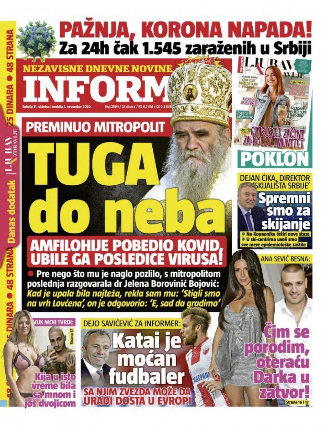 prelistavanje sutrasnje stampe 1 novembar