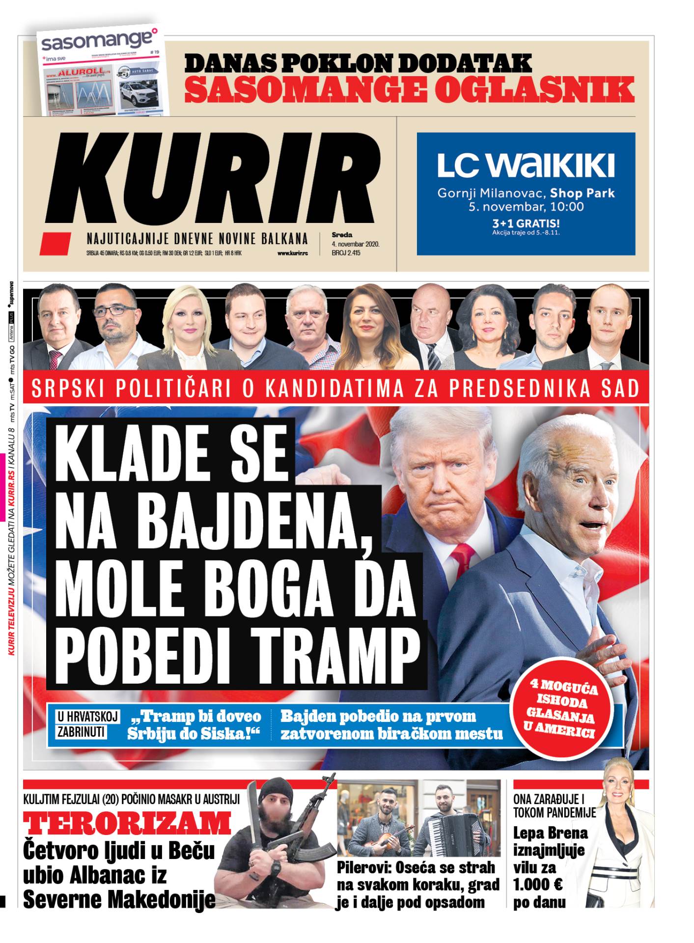 prelistavanje sutrasnje stampe 4 novembar