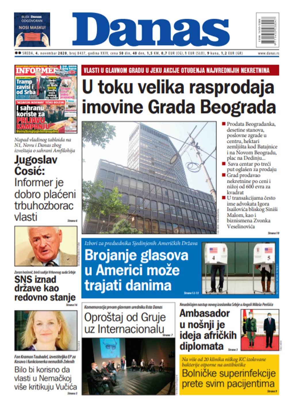 prelistavanje sutrasnje stampe 4 novembar