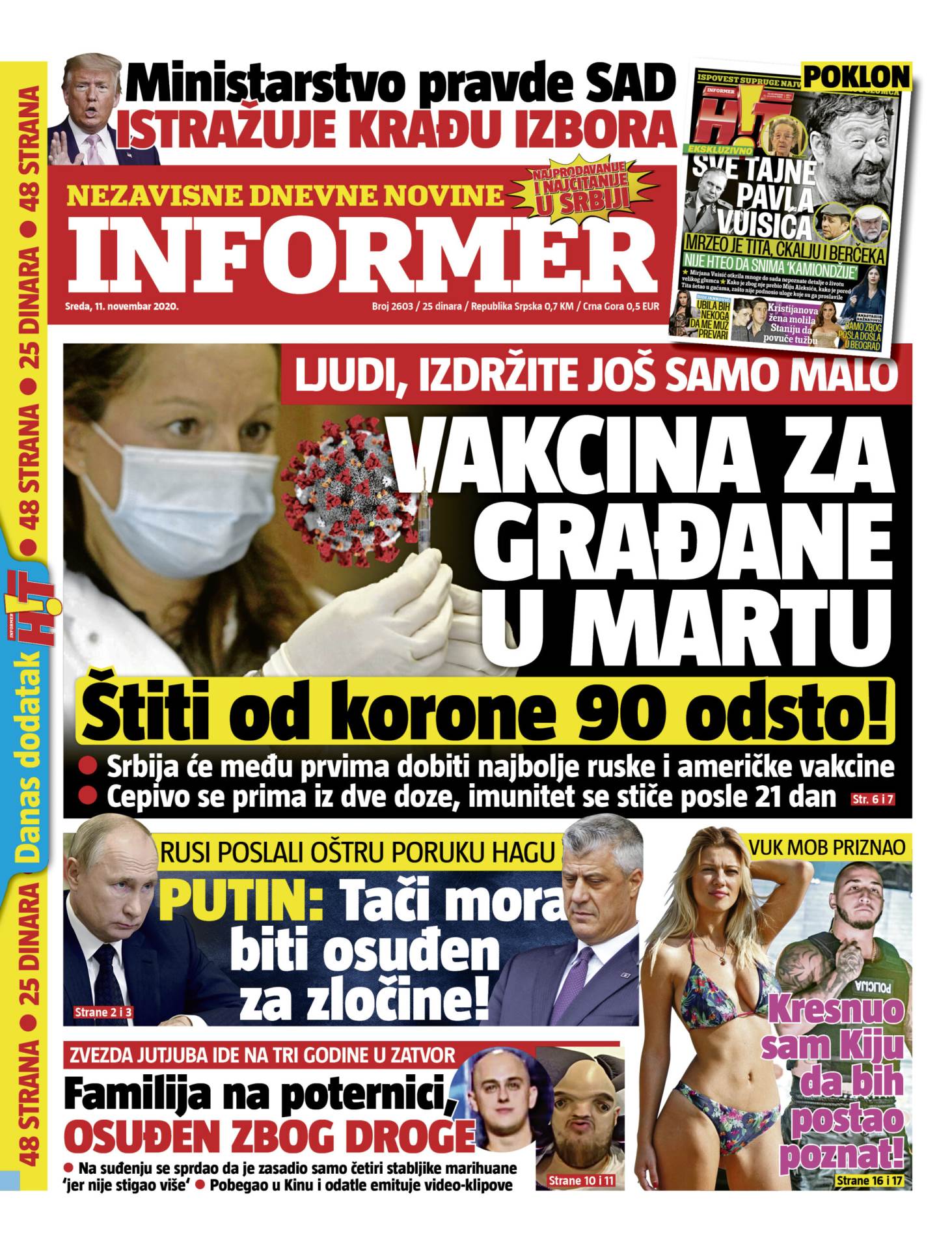 prelistavanje sutrasnje stampe 11 novembar