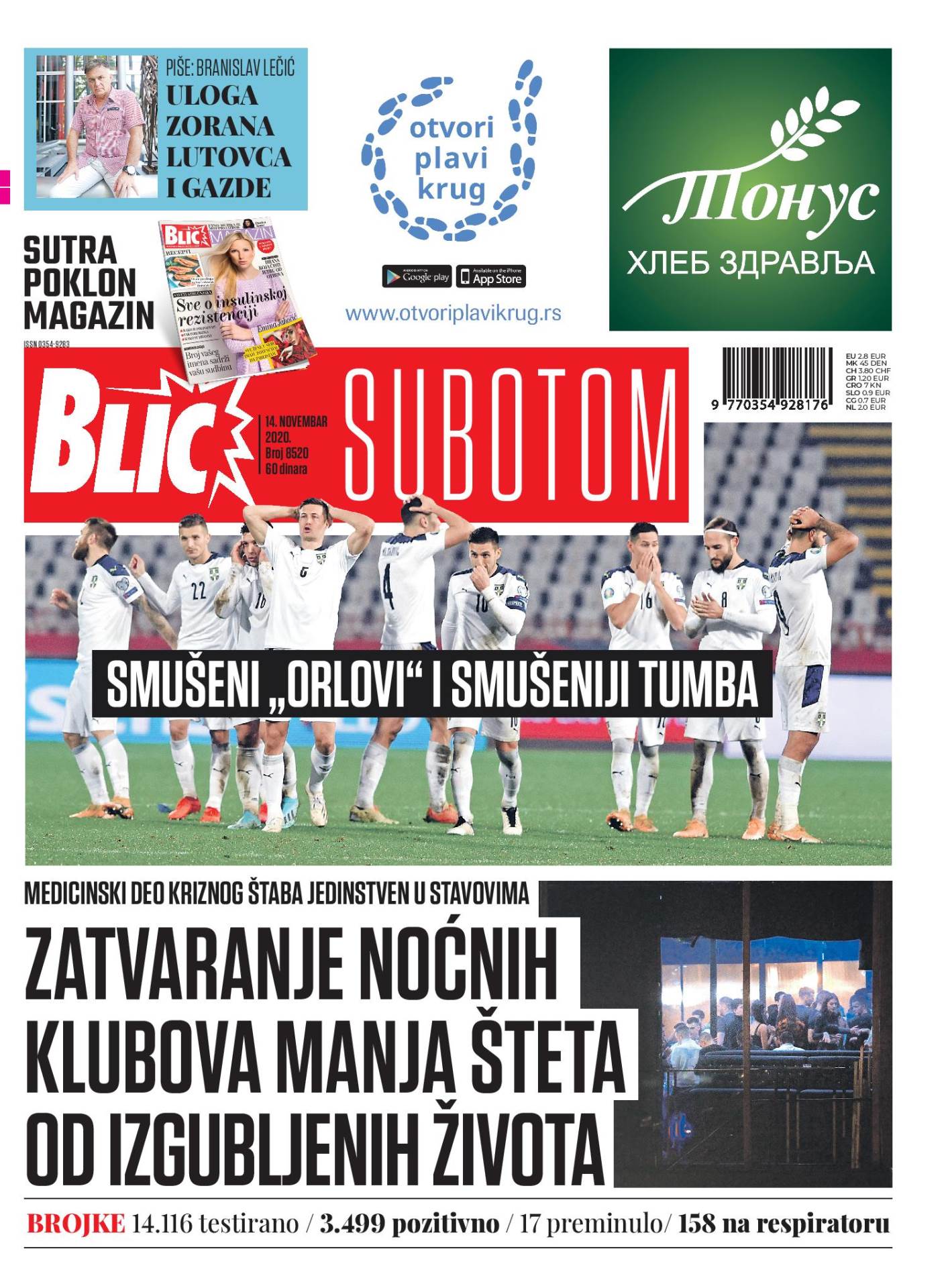 prelistavanje sutrasnje stampe 14 novembar