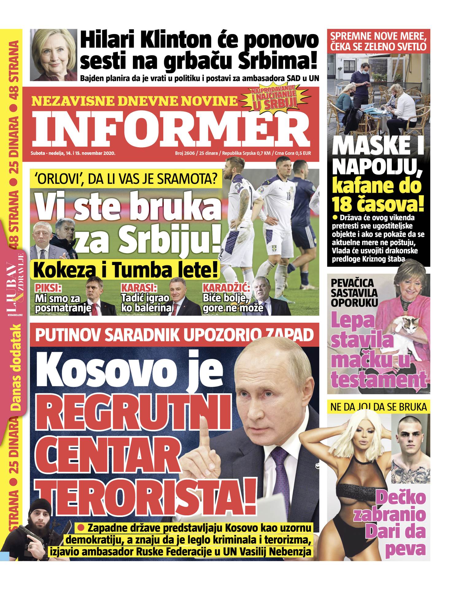 prelistavanje sutrasnje stampe 14 novembar