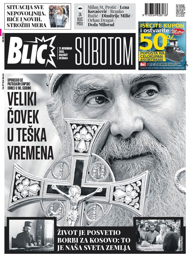 prelistavanje sutrasnje stampe 21 novembar 2020