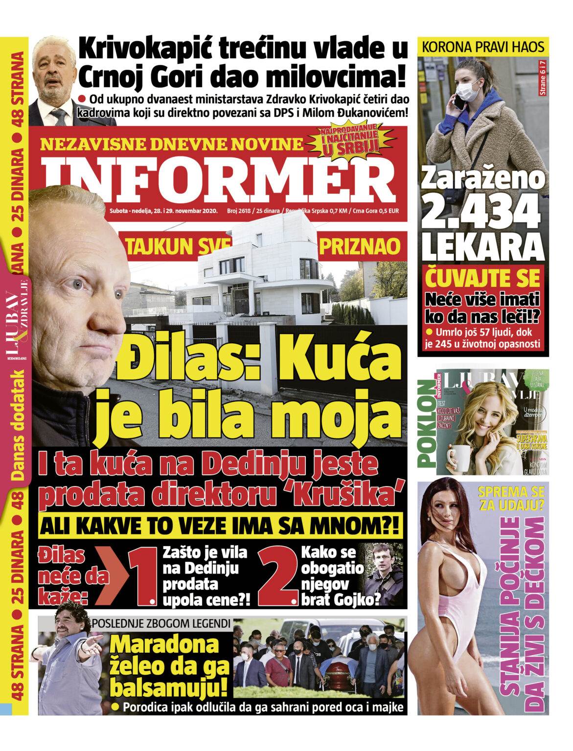 prelistavanje sutrasnje stampe 29 novembar