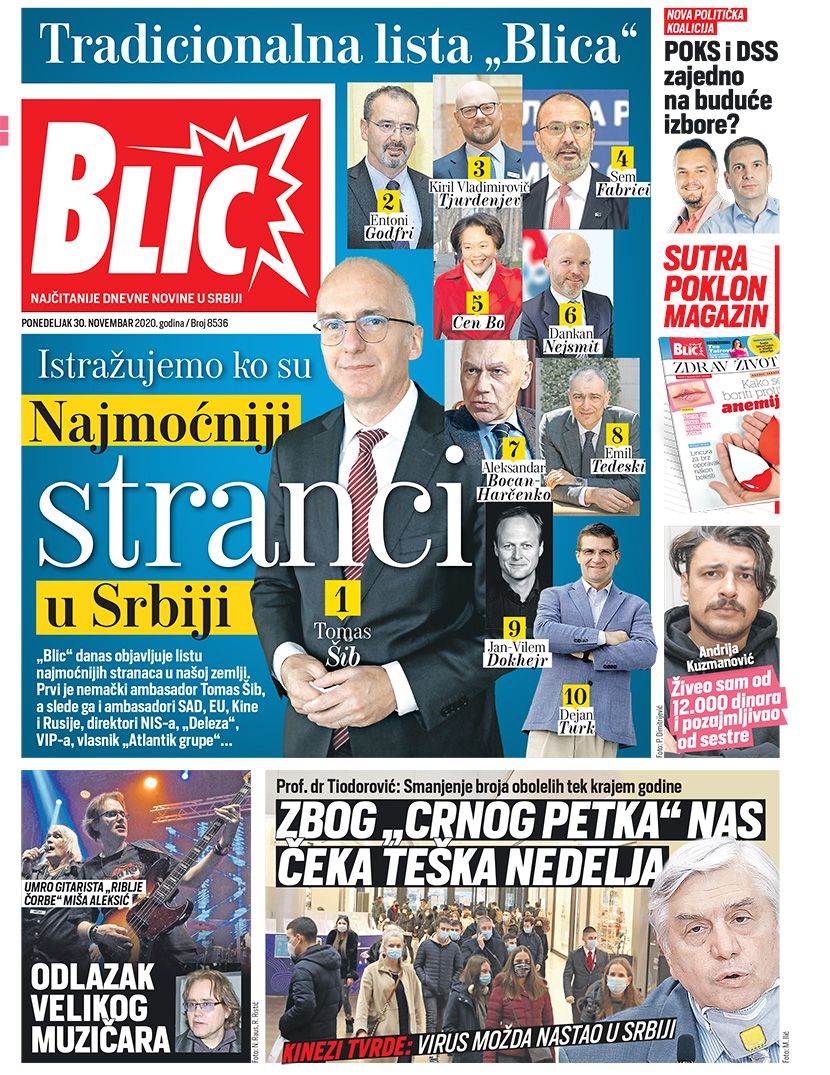 prelistavanje sutrasnje stampe 30 novembar