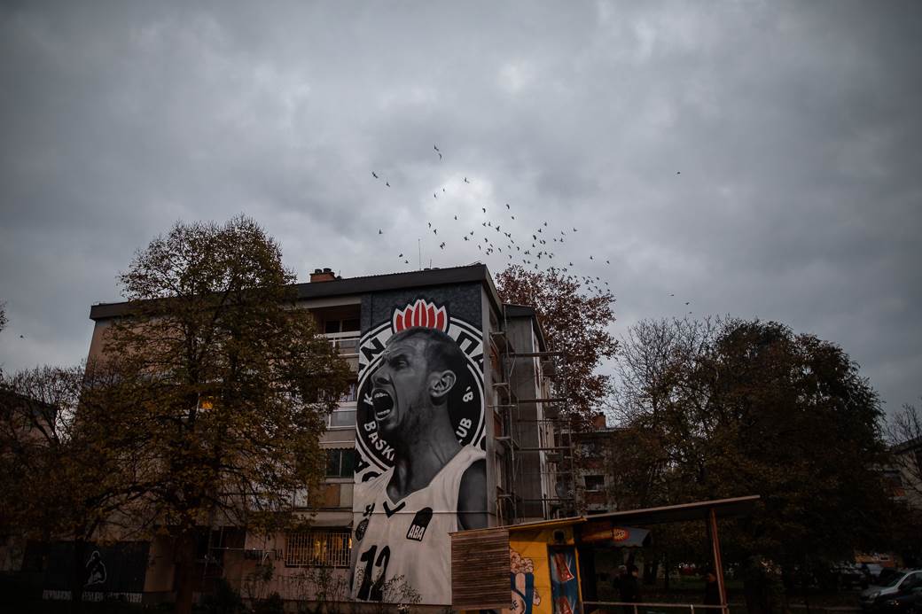 novica veličković mural grobari partizan padinska skela navijači grafiti