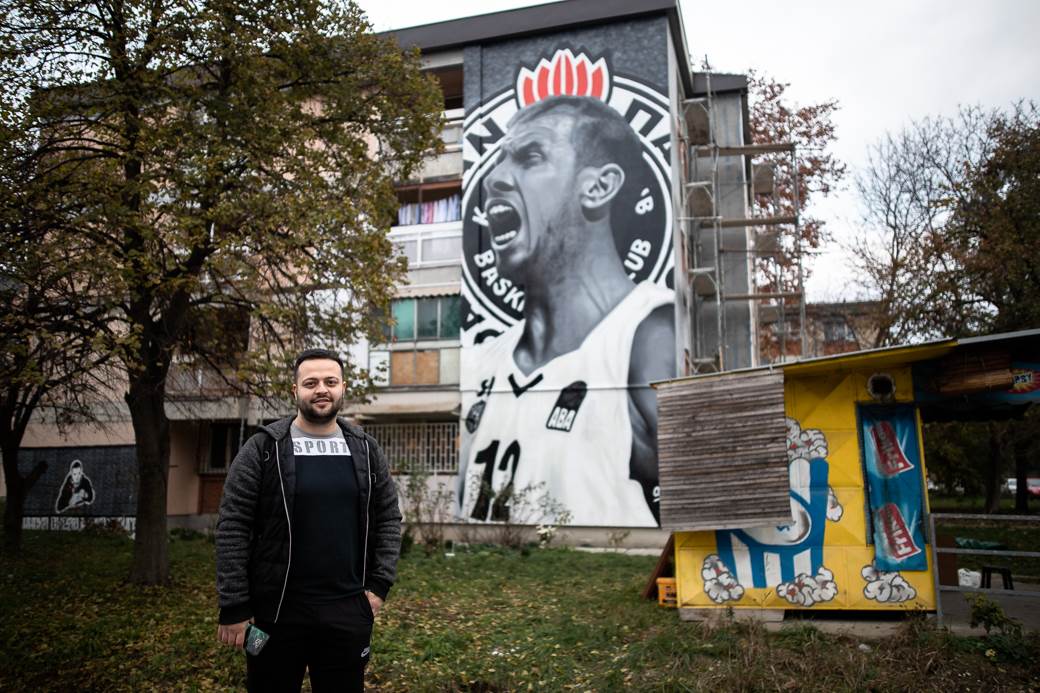 novica velickovic mural kk partizan padinska skela navijači izjava reakcija