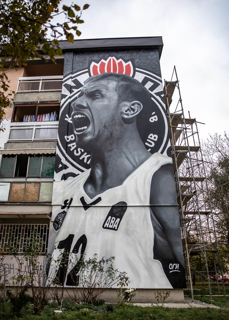 novica velickovic mural kk partizan padinska skela navijači izjava reakcija