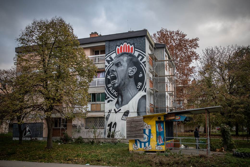 novica veličković mural grobari partizan padinska skela navijači grafiti