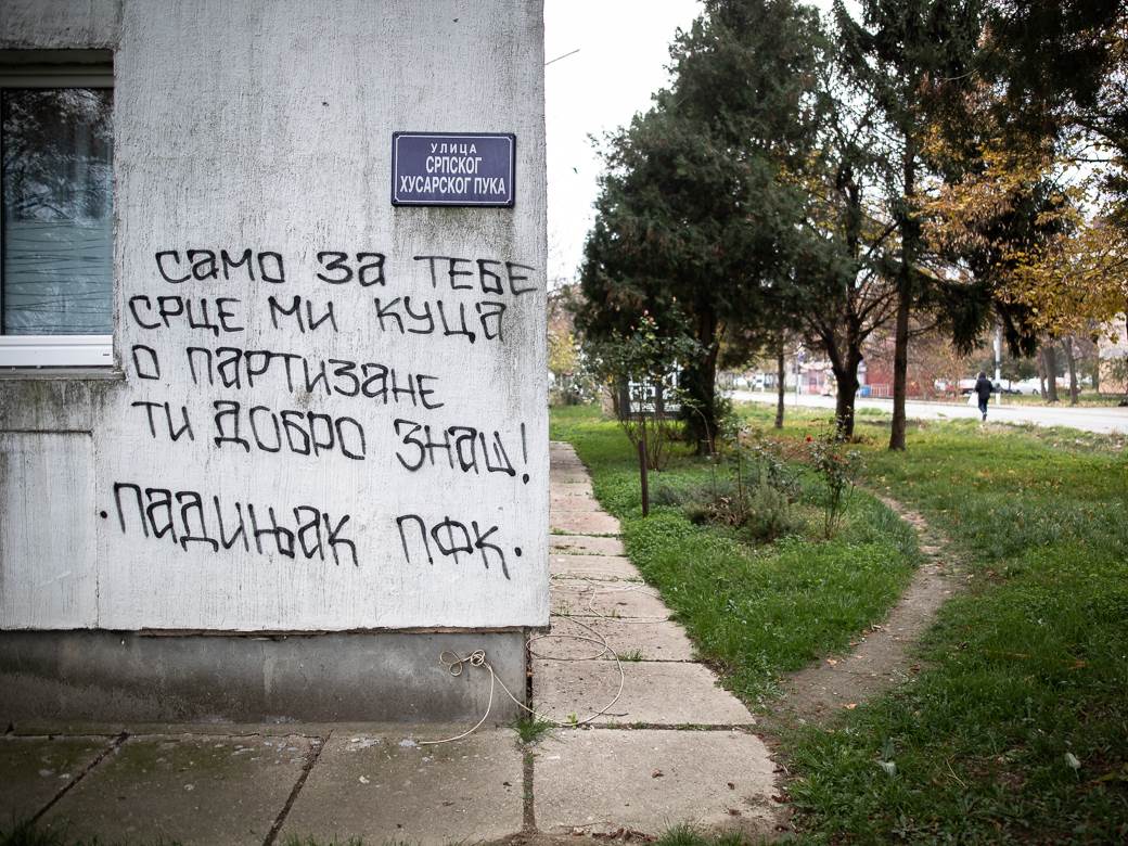 novica velickovic mural kk partizan padinska skela navijači izjava reakcija