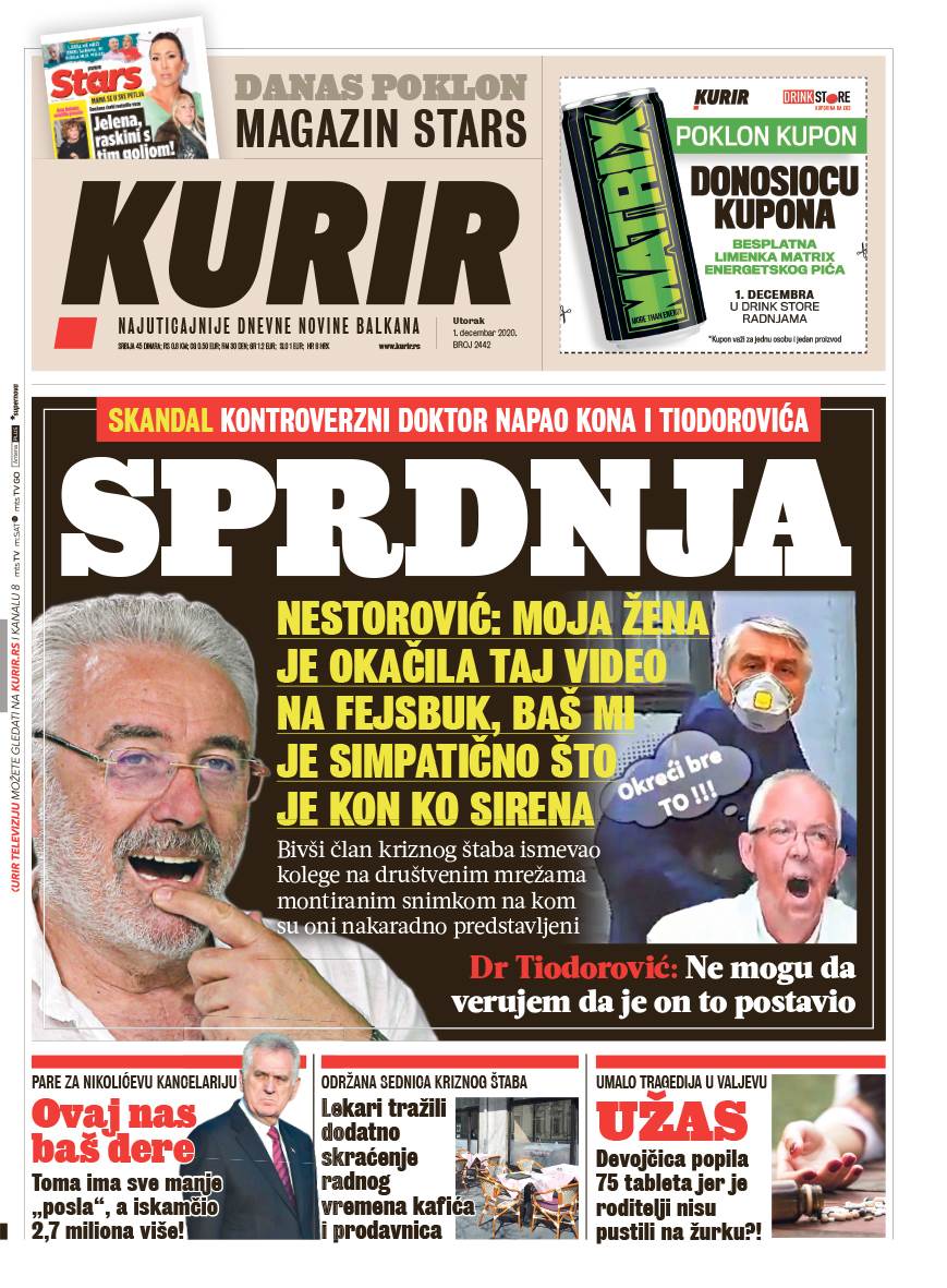 prelistavanje sutrasnje stampe 1 decembar 