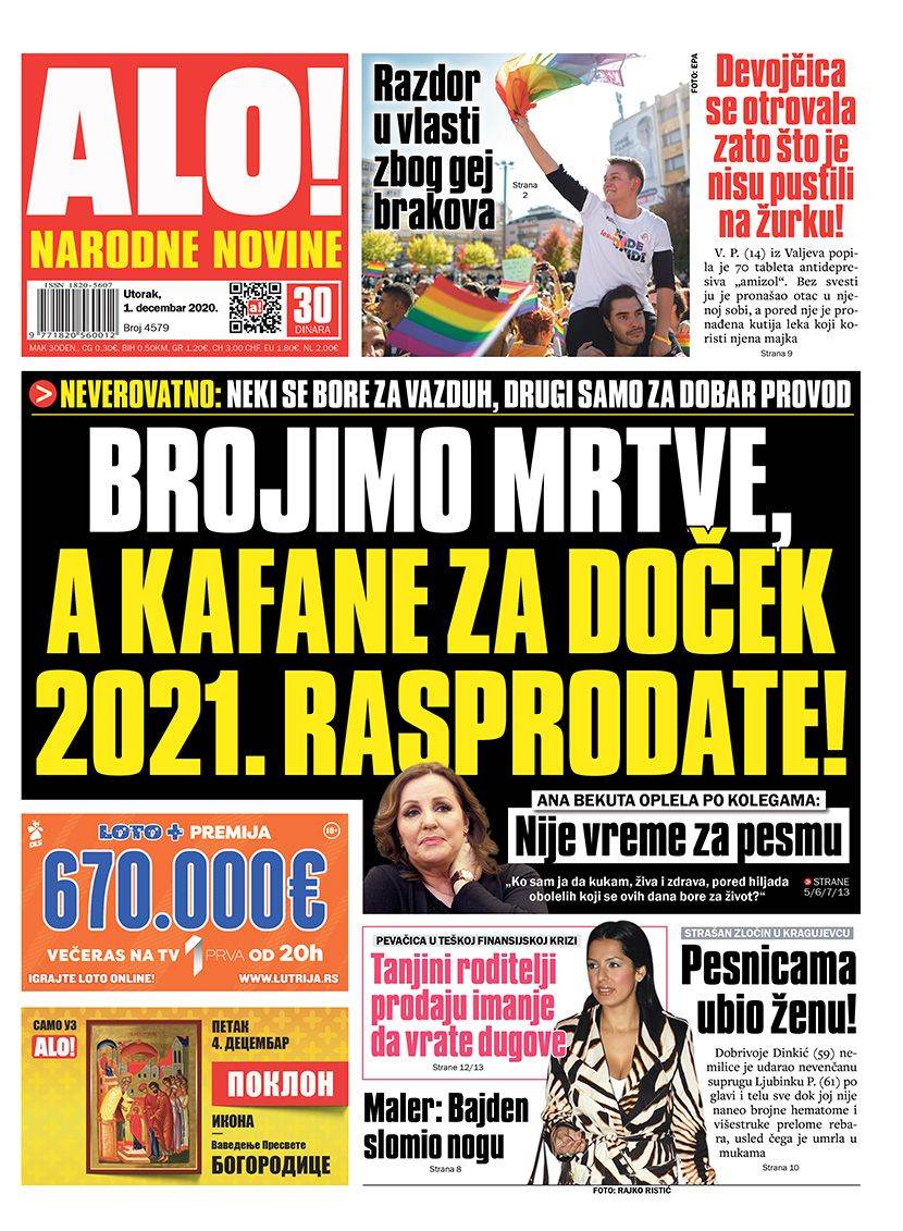 prelistavanje sutrasnje stampe 1 decembar 