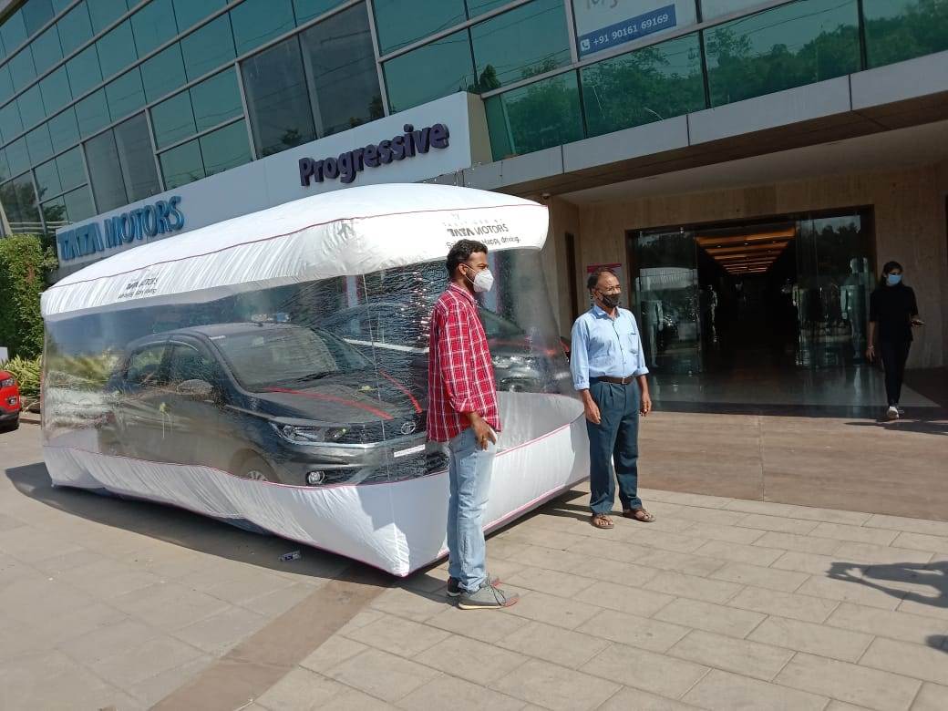 tata motors automobil auto korona virus sterilna sredina balon