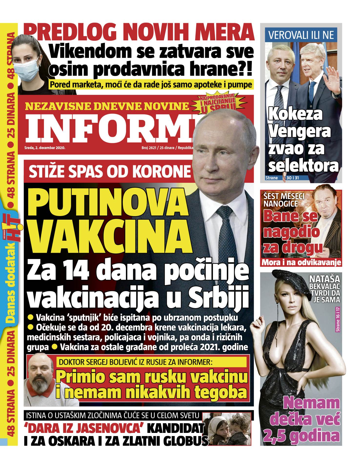 prelistavanje sutrasnje stampe 2 decembar