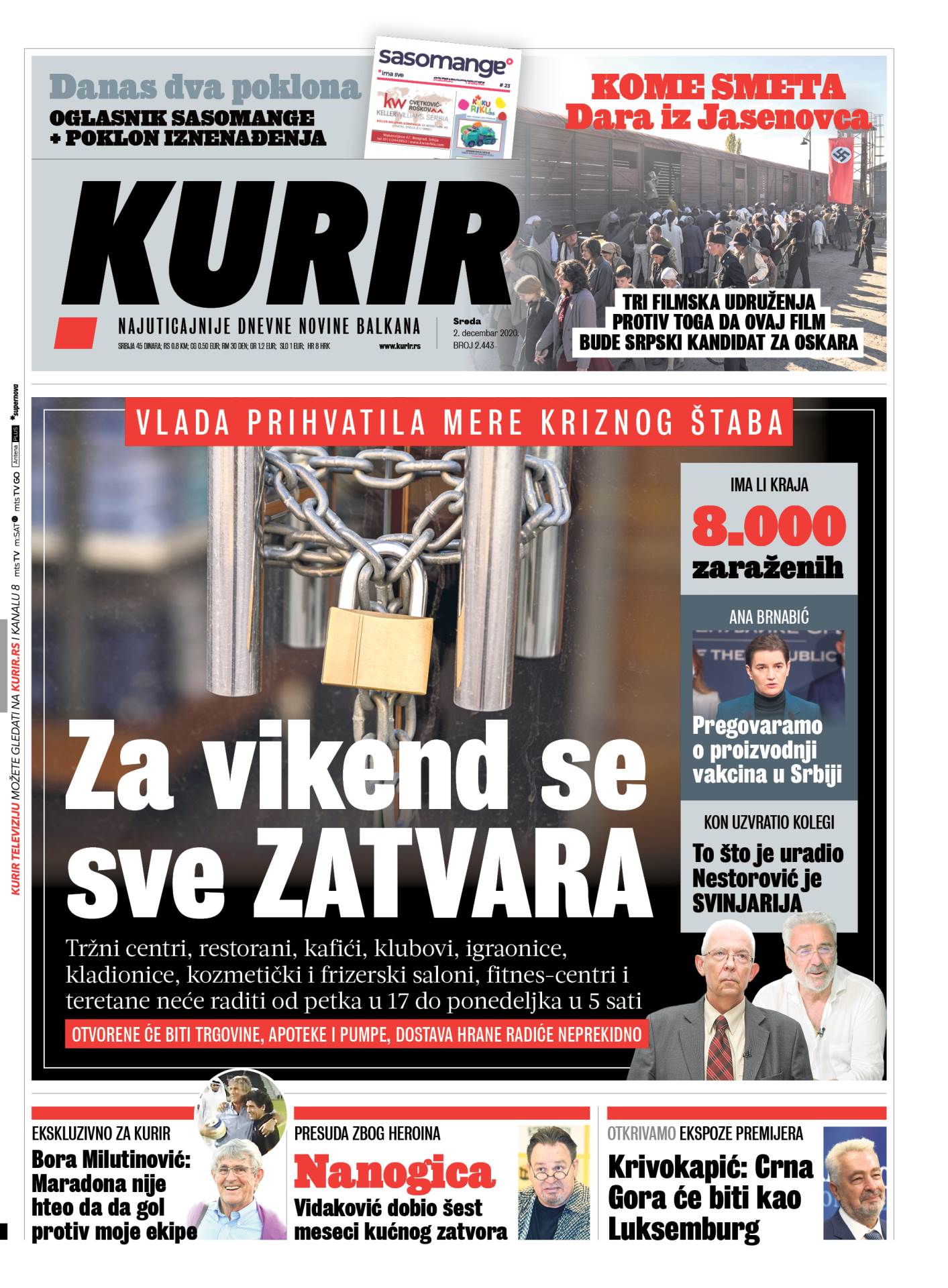 prelistavanje sutrasnje stampe 2 decembar