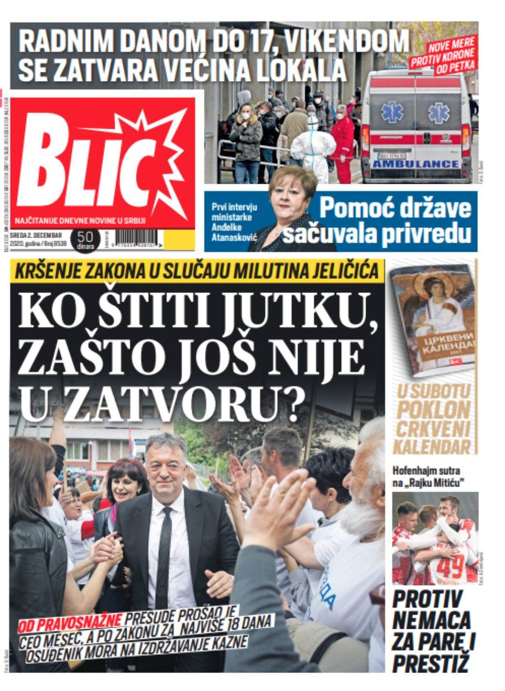 prelistavanje sutrasnje stampe 2 decembar