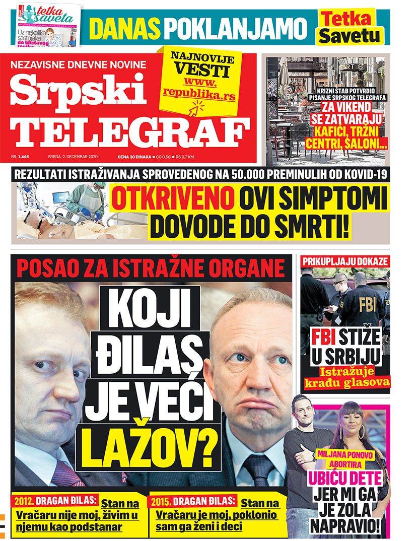 prelistavanje sutrasnje stampe 2 decembar