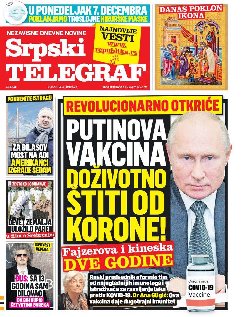 prelistavanje sutrasnje stampe 4 decembar