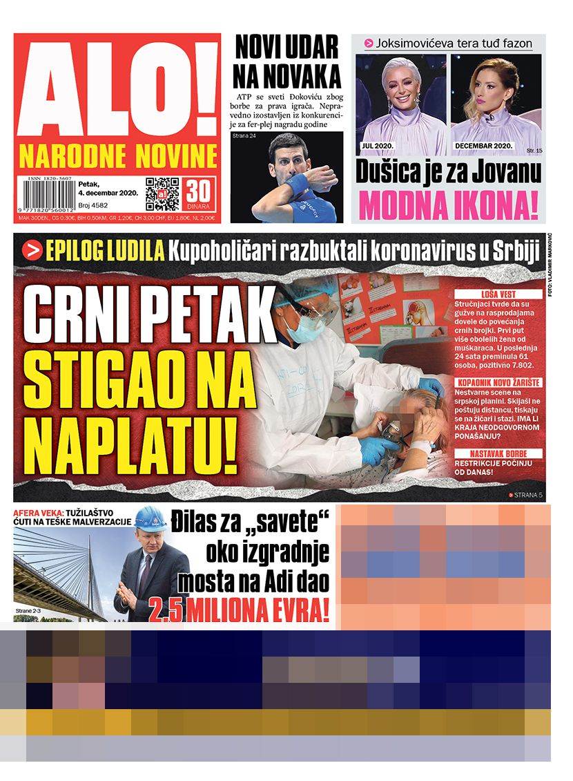 prelistavanje sutrasnje stampe 4 decembar