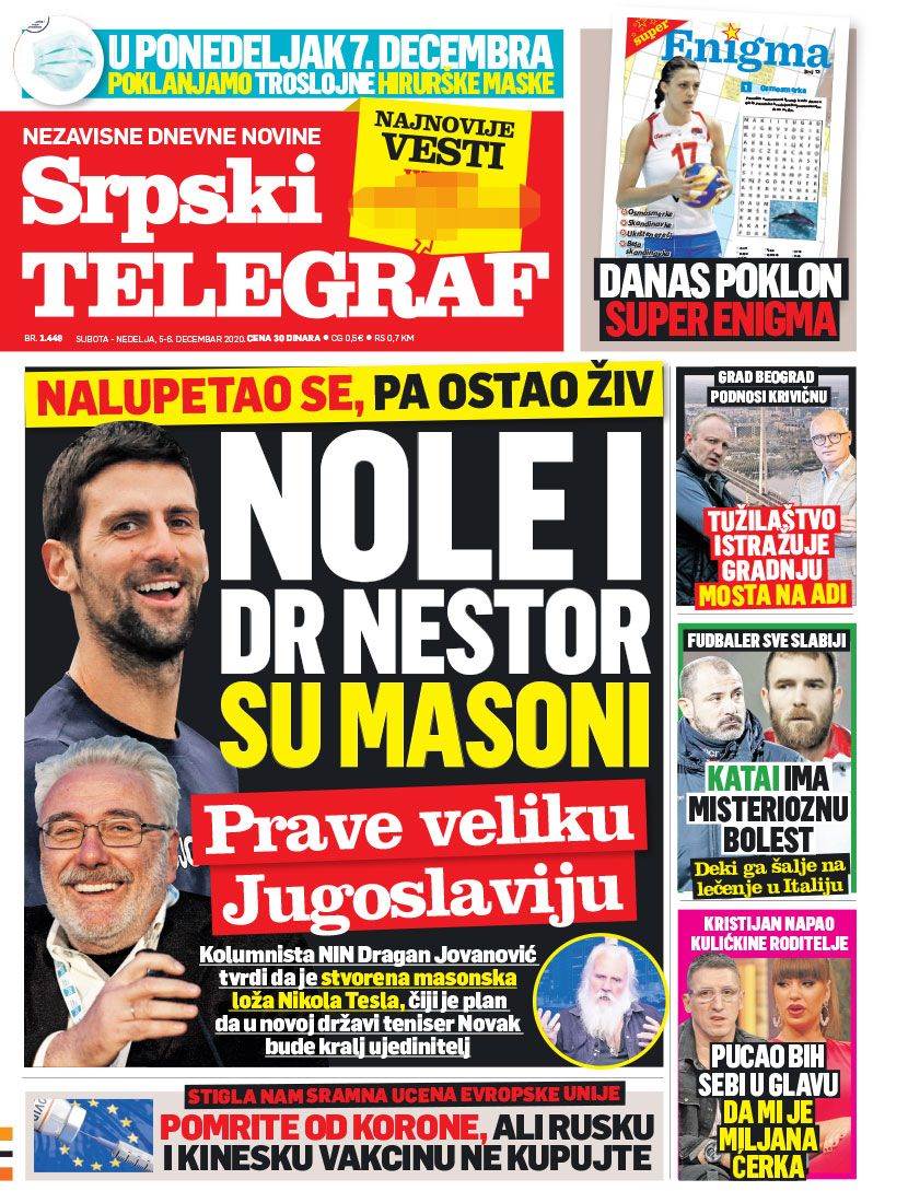 prelistavanje sutrasnje stampe 5 decembar