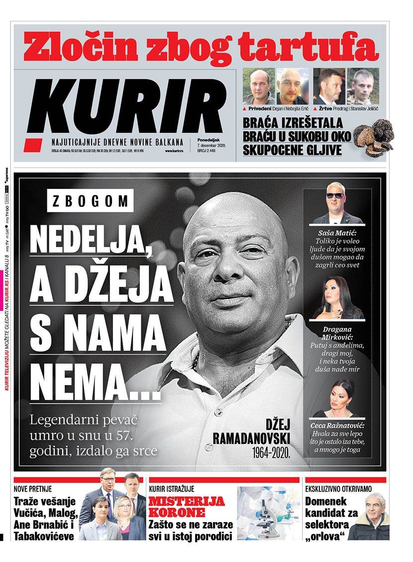 prelistavanje sutrasnje stampe 7 decembar 