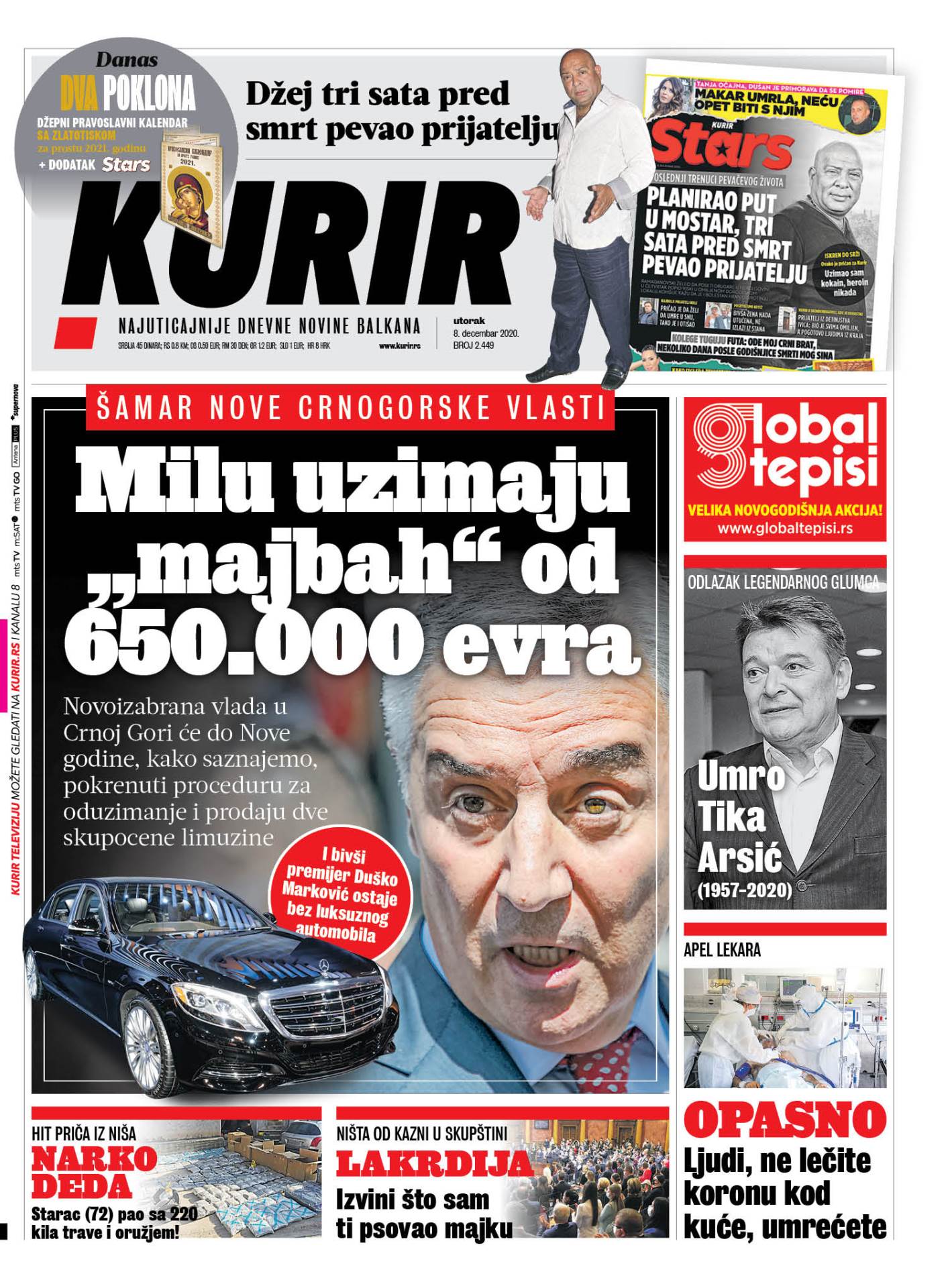 prelistavanje sutrasnje stampe 8 decembar