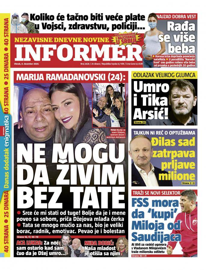 prelistavanje sutrasnje stampe 8 decembar