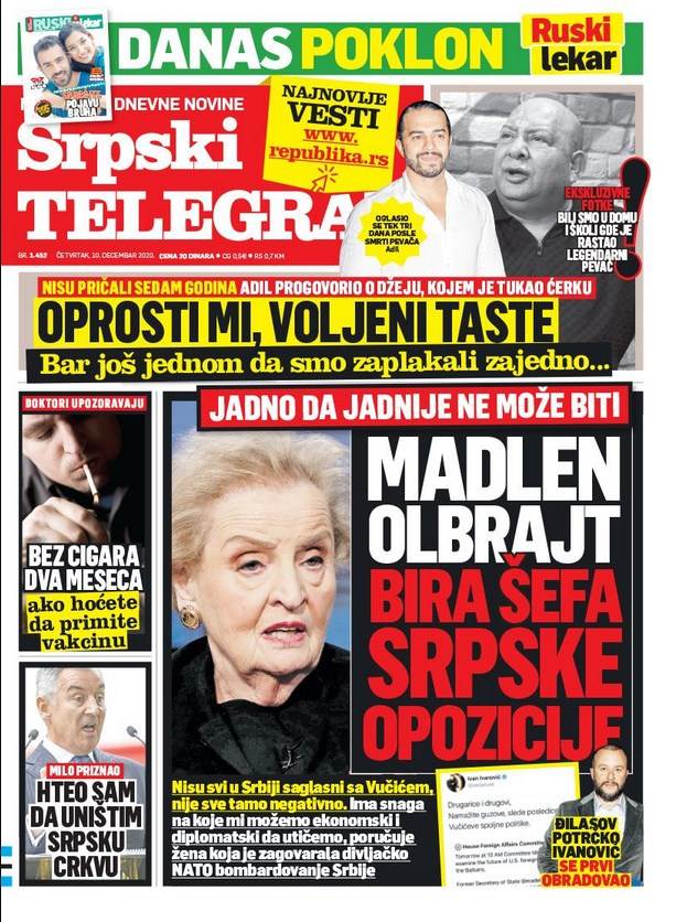 prelistavanje sutrasnje stampe 10 decembar