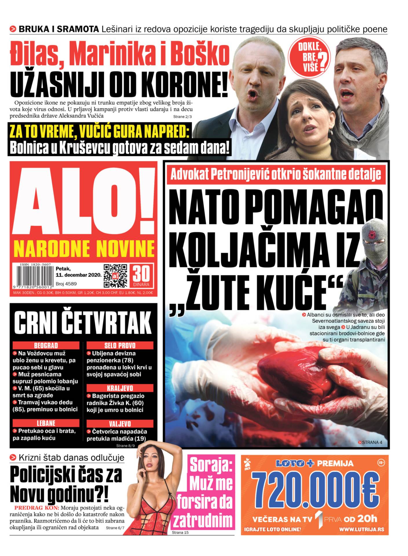 prelistavanje sutrasnje stampe 11 decembar