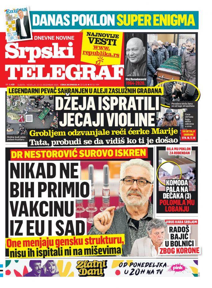 prelistavanje sutrasnje stampe 12 decembar