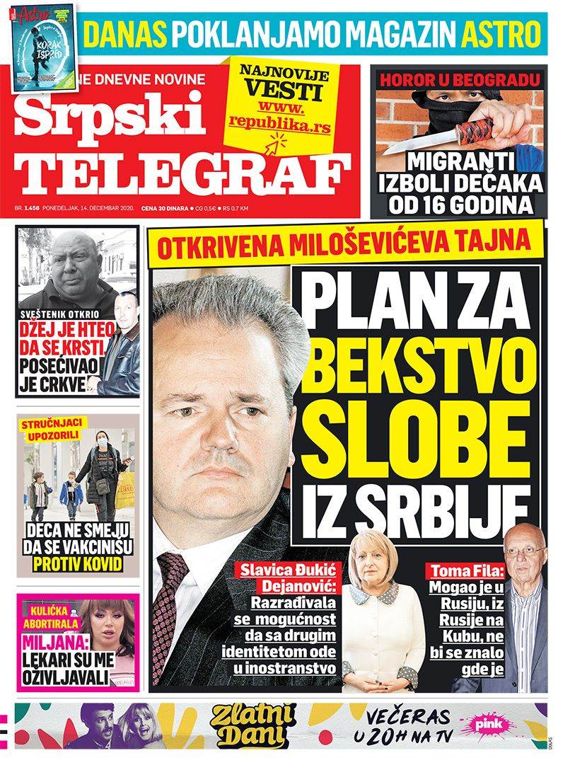 prelistavanje sutrasnje stampe 14 decembar