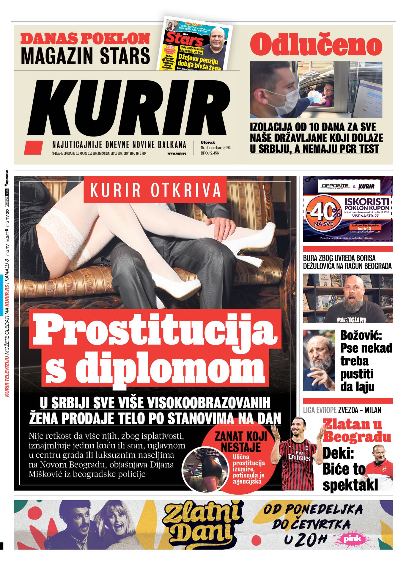 prelistavanje sutrasnje stampe 15 decembar 