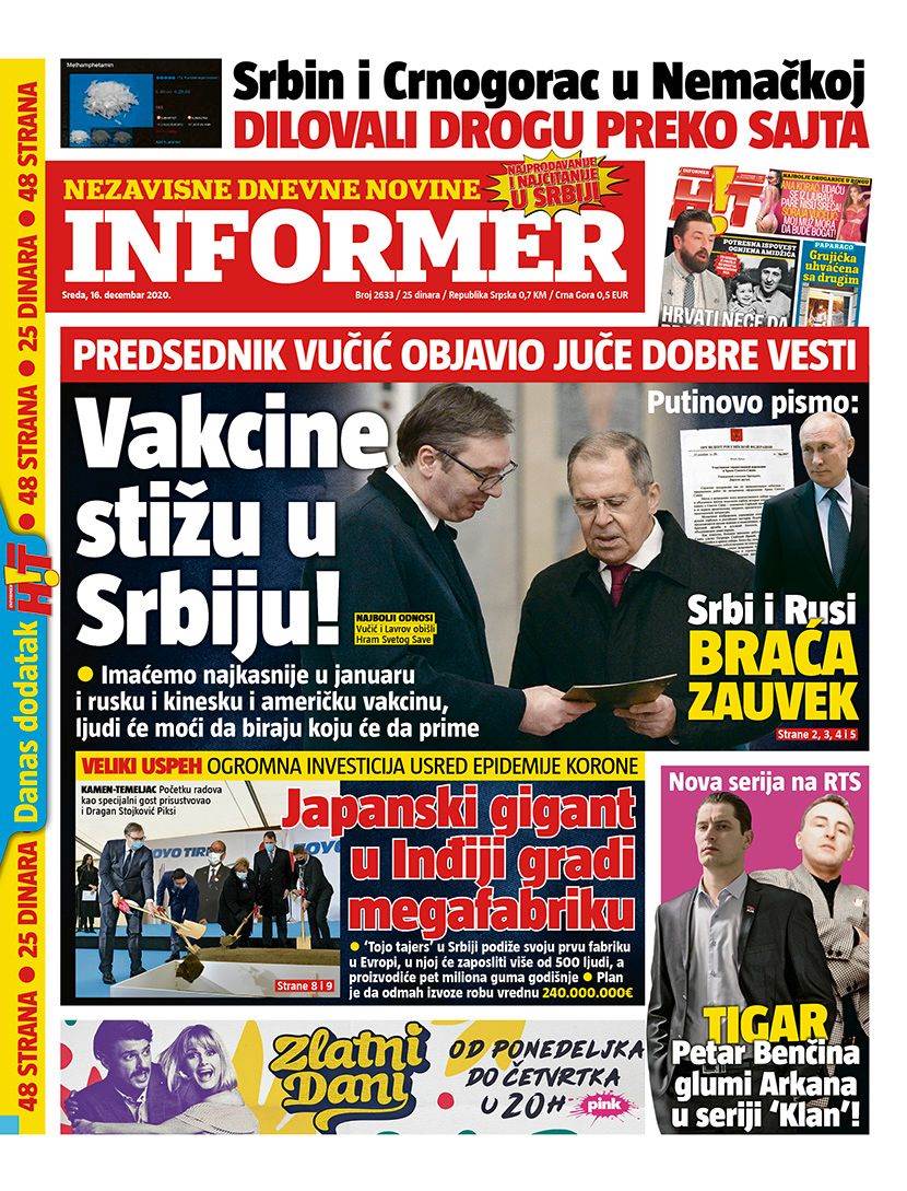 prelistavanje sutrasnje stampe 16 decembar